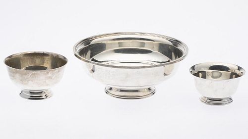 3 Paul Revere Style Sterling Silver Bowls