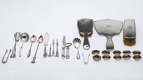 Sterling Silver Dresser Set and Miscellaneous Silver