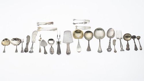 18 Sterling Silver Pieces of Flatware and 5 Others