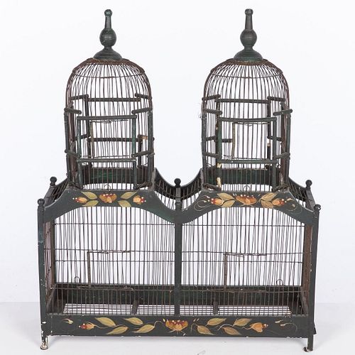 Victorian Style Painted Bird Cage