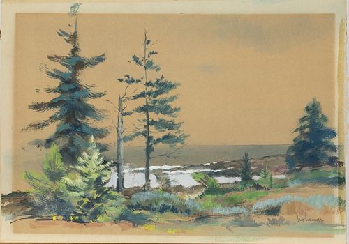 Matthias John Noheimer, Landscape, Watercolor