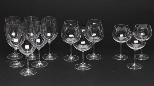 9 Riedel Wine Glasses & 3 Tiffany & Co. Wine Glasses
