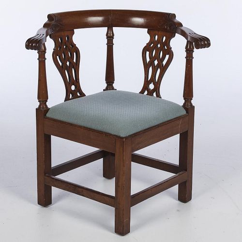 George III Style Corner Chair, 20th century