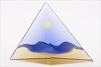 3753375: Mark Peiser (American, b. 1938), Pyramid Glass Sculpture E3RDF