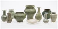 3753576: 10 Chinese Green Glazed Ceramic Articles, 20th Century or Earlier E3RDC
