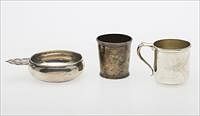 3753682: Wallace Sterling Silver Baby Mug and Porringer
 and S. Kirk & Son Co. Mint Julep Cup E3RDQ