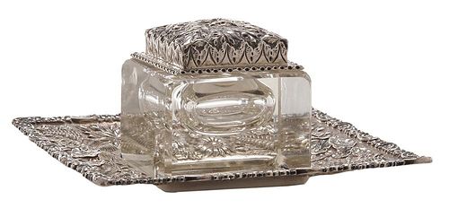 Baltimore Coin Silver Inkwell