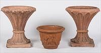 3753491: 3 Neoclassical Style Terracotta Planters E3RDB