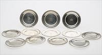 3753609: 11 S. Kirk, Inc. Sterling Silver Butter Plates
 and an Associated Plate E3RDQ