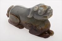 3753462: Chinese Carved Gray Jade Mythological Beast E3RDC