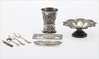 3753714: Continental Silver Repousse Cup and Misc. Sterling
 Articles Including Jensen and Stieff E3RDQ
