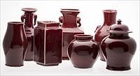 3753481: 7 Chinese Copper Red Glazed Porcelain Vessels, 20th Century/Modern E3RDC