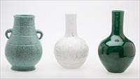 3776707: 3 Chinese Monochrome Porcelain Vessels, Modern E3RDC