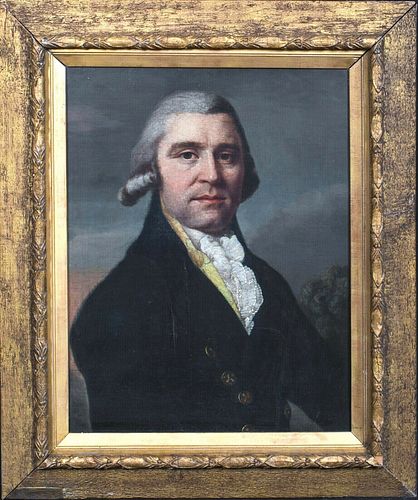 PORTRAIT OF A GENTLEMAN SAMUEL ADAMS (1722-1803) OIL PAINTING