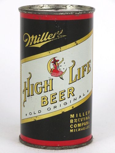 1953 Miller High Life Beer 12oz Flat Top Can 99-36, Milwaukee, Wisconsin