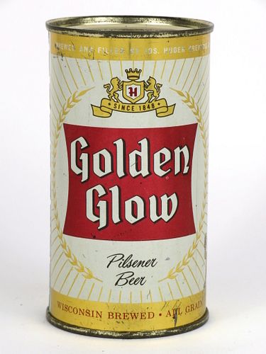 1957 Golden Glow Pilsner Beer 12oz Flat Top Can, Monroe, Wisconsin