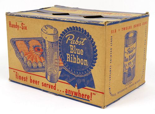 1952 Pabst Beer (For Flat Tops) Six Pack Can Carrier, Milwaukee, Wisconsin