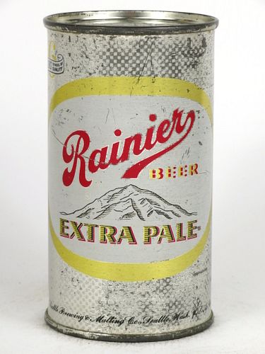1950 Rainier Extra Pale Beer 12oz Flat Top Can 118-12, Seattle, Washington