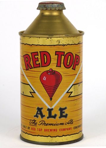 1947 Red Top Ale cone 12oz Cone Top Can 181-03, Cincinnati, Ohio