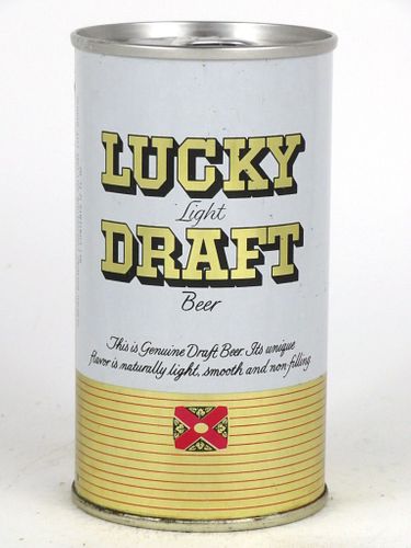1966 Lucky Light Draft Beer 12oz Tab Top Can T90-38, Salt Lake City, Utah
