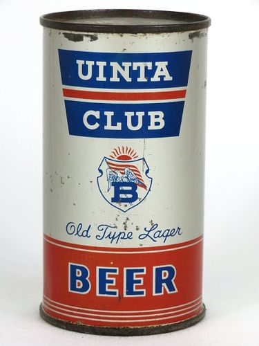 1941 Uinta Club Beer 12oz Flat Top Can OI-822, Ogden, Utah