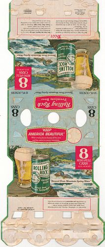 1968 Rolling Rock Premium Beer (8 12oz cans) , Latrobe, Pennsylvania