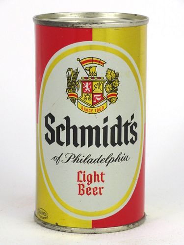 1961 Schmidt's Light Beer 12oz Flat Top Can 131-32., Philadelphia, Pennsylvania