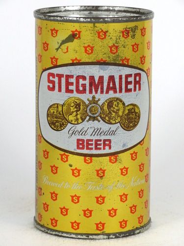 1960 Stegmaier Beer 12oz Flat Top Can 136-05, Wilkes-Barre, Pennsylvania