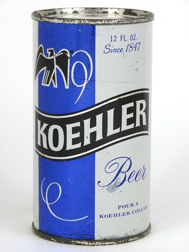 1961 Koehler Beer 12oz Flat Top Can 88-26, Erie, Pennsylvania