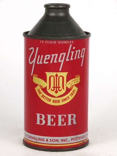 1952 Yuengling Beer 12oz Cone Top Can 189-27, Pottsville, Pennsylvania