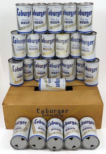 1962 Coburger Beer (with Flat Tops) 24 Pack Case Box, Allentown, Pennsylvania