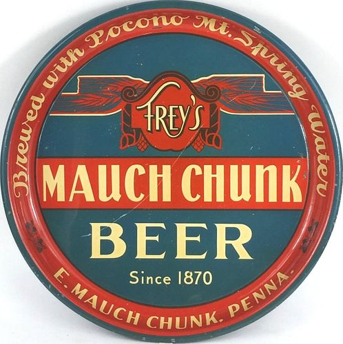 1933 Frey's Mauch Chunk Beer 13 inch Serving Tray, East Mauch Chunk, Pennsylvania