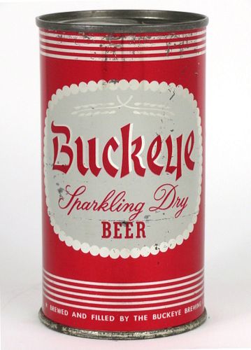 1959 Buckeye Sparkling Dry Beer 12oz Flat Top Can 43-09.1, Toledo, Ohio