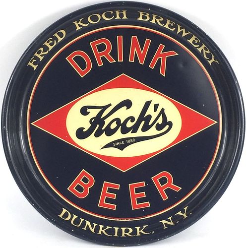 1933 Koch's Beer 13 inch Serving Tray, Dunkirk, New York