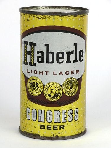 1956 Haberle Congress Light Beer 12oz Flat Top Can 78-32, Rochester, New York