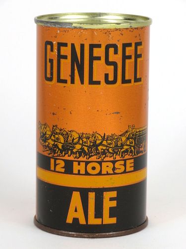 1950 Genesee 12 Horse Ale 12oz Flat Top Can OI-325, Rochester, New York