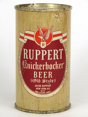 1940 Ruppert Knickerbocker Beer 12oz Flat Top Can 126-02, New York, New York