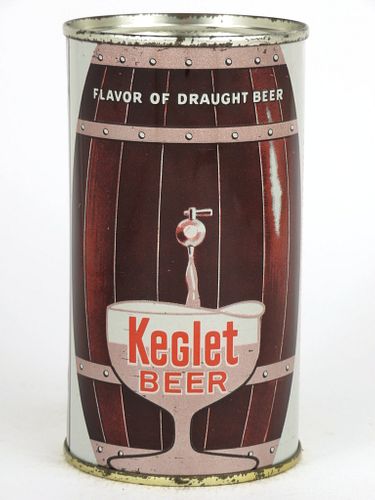 1962 Keglet Beer 12oz Flat Top Can 87-28, New York, New York