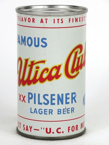 1950 Utica Club Pilsener Beer 12oz Flat Top Can 142-22, Utica, New York