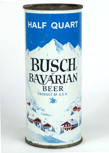 1961 Busch Bavarian Beer 16oz One Pint Flat Top Can 227-15.1, Saint Louis, Missouri