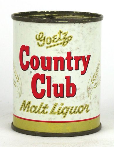 1955 Goetz Country Club Malt Liquor 8oz Can 240-20, St. Joseph, Missouri