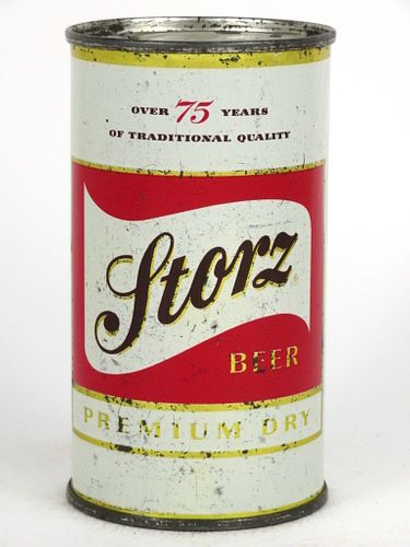1955 Storz Beer 12oz Flat Top Can 137-20, Omaha, Nebraska