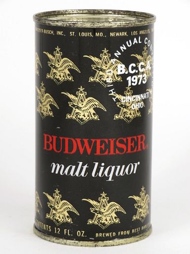 1973 Budweiser Malt Liquor 1973 BCCA 3rd Canvention 12oz Flat Top Can T208-28, Saint Louis, Missouri