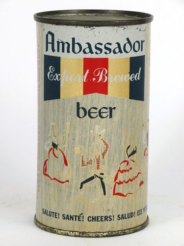 1958 Ambassador Beer 12oz Flat Top Can 31-07, Newark, New Jersey