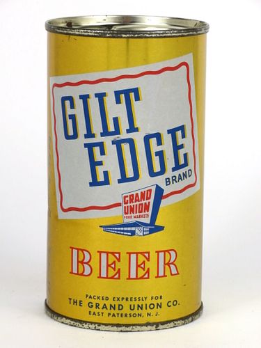 1963 Gilt Edge Beer 12oz Flat Top Can 69-33, Trenton, New Jersey