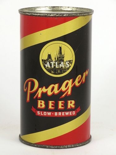 1939 Atlas Prager Beer 12oz Flat Top Can OI-53, Chicago, Illinois