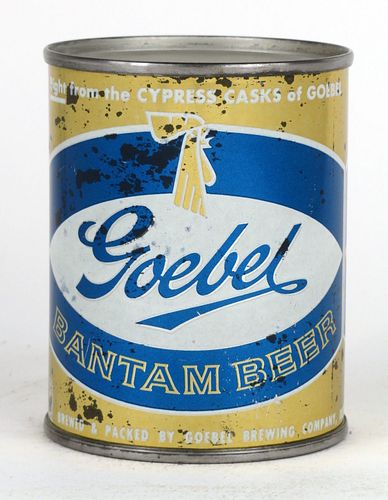 1961 Goebel Bantam Beer 8oz Can 241-23, Detroit, Michigan