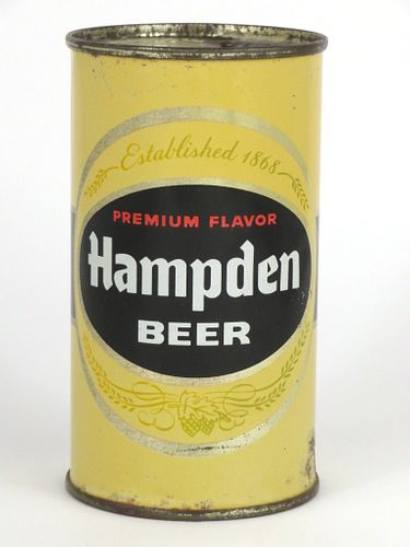 1954 Hampden Beer 12oz Flat Top Can 79-39, Willimansett, Massachusetts