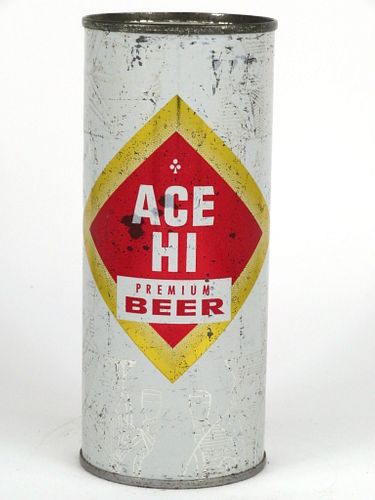 1960 Ace Hi Premium Beer 16oz One Pint Flat Top Can 224-04.2, Chicago, Illinois