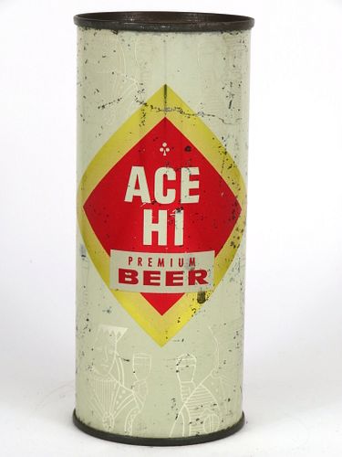 1958 Ace Hi Premium Beer 16oz One Pint Flat Top Can 224-04.1, Chicago, Illinois